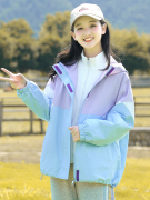 初中学生春装外套少女2024年春秋季高中女生风衣连帽女大童派克服