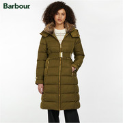Barbour Rosefield 女士秋冬休闲保暖中长款格纹绗缝夹克外套
