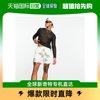 香港直邮潮奢asos男士设计修身亚麻短款柠檬黄印花短裤