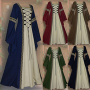 欧美中世纪复古连衣裙文艺复兴时期宫廷礼服裙万圣节服装话剧表演