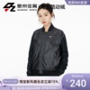 nike耐克女款外套双勾印花运动立领pu皮质棒球服夹克dd6848-010