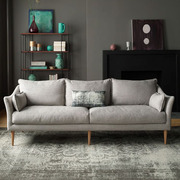 北欧布艺沙发组合现代简约小户型，可拆洗三人位客厅乳胶出租房沙发