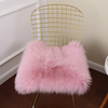 澳大利亚羊皮椅子垫羊毛坐垫方形凳子，垫圆形垫羊毛椅垫冬季餐椅垫