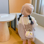 儿童可爱斜挎包珍珠女童小包包2023小女孩网红宝宝手提包