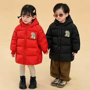 童装儿童羽绒服小童宝宝加厚三防冬季外套，一岁半男童女童冬装外套