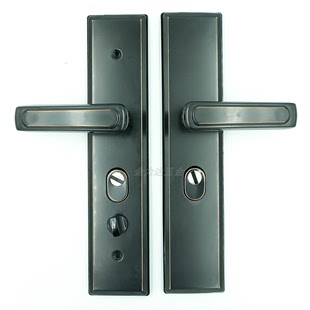 防盗门把手304不锈钢拉手大门，入户门防撬步阳门通用型，门锁面板