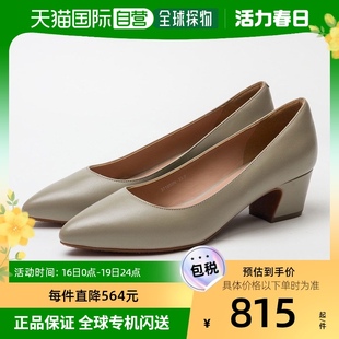 日本直邮Pick and Pay PIC & PAY 羊皮尖头高跟鞋厚跟4.5cm