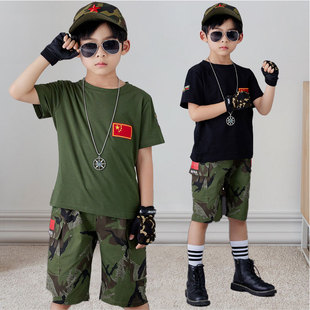 六一儿童迷彩服套装，男童夏季军装幼儿演出服，特种兵小孩军人解放军
