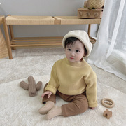 儿童毛衣韩版秋冬装女童宝宝糖果，色针织衫婴儿百搭洋气毛线上衣
