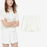 夏季新潮款女大童，刺绣镂空白色短裤，少女装可亲子130-170码