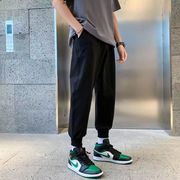 纯棉裤子男宽松春秋款潮牌男士休闲裤黑色束脚长裤运动裤哈伦卫裤