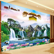 壁画墙布高清喷绘墙纸壁纸，uv印刷广告山水，图背景墙大型装饰画打印