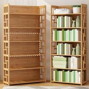 楠竹子三层柜组合置物架仿古多层收纳柜小书柜储物架书装饰柜复古