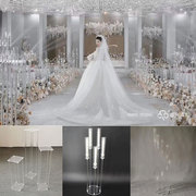 婚庆道具透明亚克力水晶烛台路引灯派对橱窗装饰婚礼现场布置