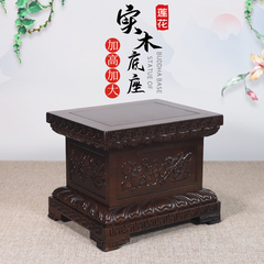 黑檀佛像加高金刚台正方貔貅摆件