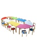 幼儿园桌子实木儿童辅导培训班，课桌椅组合学生学习桌美术绘画桌椅