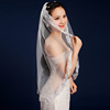 白色新娘头纱超长3米5米10米拖尾韩式蕾丝结婚纱礼服配件