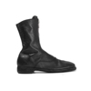国现guidi310s时装靴女时尚，前拉链设计黑色软马皮中筒靴