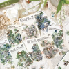 绿意之家贴纸包复古植物花卉，拼贴画手账装饰diy素材模切小图案