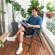 紫叶折叠椅办公室午休躺椅家用电脑椅懒人靠背椅便携户外阳台休闲