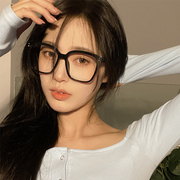 tr90眼镜框镜架女复古韩版潮可配近视素颜神器黑框眼镜男大脸显瘦