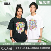 HEA国潮醒狮创意印花短袖男女同款国风潮流个性T恤上衣夏季