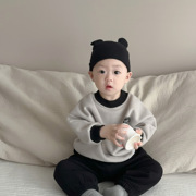 女童秋冬衣服外出服韩版童装婴童两件套冬装婴儿加厚套装