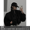 韩好甜 WARDEN EDGE 硬核玩家 黑色短款外套廓形蝙蝠袖帅气夹克衫
