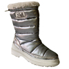 冬季雪地靴加厚套筒，厚底棉靴银色羽绒，防水防风保暖靴1010.5码