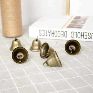 日式diy手工风铃材料配件创意，38mm古铜色复古铃铛宠物装饰品挂件