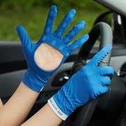 多巴胺掌心镂空开车女司机专用防晒手套，防紫外线夏季薄款短款触屏