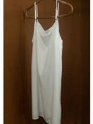 白色纯棉吊带女装夏季打底裙长款短款手工扎染蜡染植物染印染素材