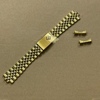 手表表带20mm表带弧口实心山五株表带全钢钛金表带长度16.8厘米