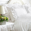 白色公主床品 酒店适用纯棉全套组合床上用品四件套北欧风 夏季