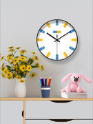 心理咨询室简约创意时钟静音钟个性北欧客厅家用挂钟卡通可爱时钟