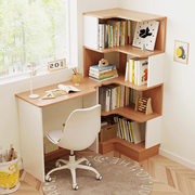 卧室书架置物架转角落地书柜，角柜收纳转角，置物架实木简易书架