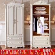 欧式两门三门衣柜卧室实木收纳定制小衣橱单门双门美容院衣柜白色