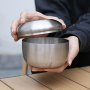 304不锈钢蒸蛋碗带盖家用宝宝蒸鸡蛋羹蒸蛋糕，隔水炖盅蒸饭防摔碗