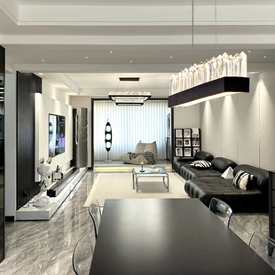 轻奢水晶现代简约客厅吊灯，2024年大气餐厅，主灯大灯高级感灯具