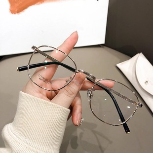 小红书同款纯钛近视眼镜女网上可配有度数小圆框，眼睛框架男韩版潮