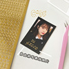 韩国ins烫金烫银 英文字母贴纸拍立得装饰明星小卡咕卡 拼贴素材