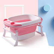 婴儿沐浴桶盆新生儿用品儿童，小孩泡澡浴桶折叠大号，可坐躺宝宝浴盆