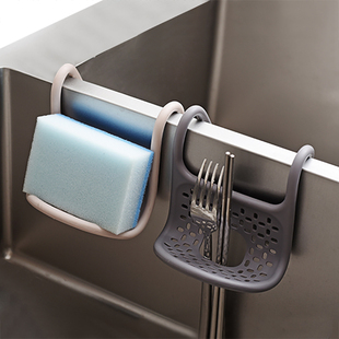 日本创意家用可弯曲水槽挂袋厨房用具置物架洗碗海绵收纳架沥水架