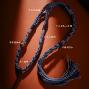 藏式手搓棉绳挂脖项链绳，唐卡蜜蜡文玩佛牌民族，风手工编织挂绳