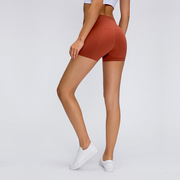 瑜伽裤女高腰塑身提臀收腹夏天薄款外穿裸感无缝跑步运动健身短裤