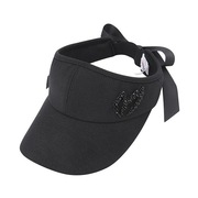 韩国高尔夫球帽子女生防晒无顶帽2022夏款时尚织带遮阳帽空顶帽子