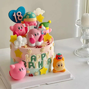 网红韩式ins风蛋糕装饰品星之卡比套装摆件儿童生日蛋糕烘焙插件