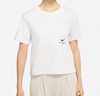 NIKE耐克短袖高腰短款休闲运动口袋T恤衫女款米白色DV9118-030