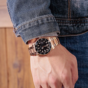 古欧男士手表时尚个性钢带表带，带日历中性，表男表石英防水手表