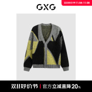 GXG男装 商场同款多色撞色时尚开襟毛衫 23年冬季GEX13028584